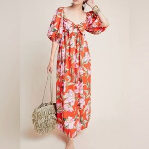 Mara Hoffman Swim Violet Maxi Dress in Lily Floral Size XS